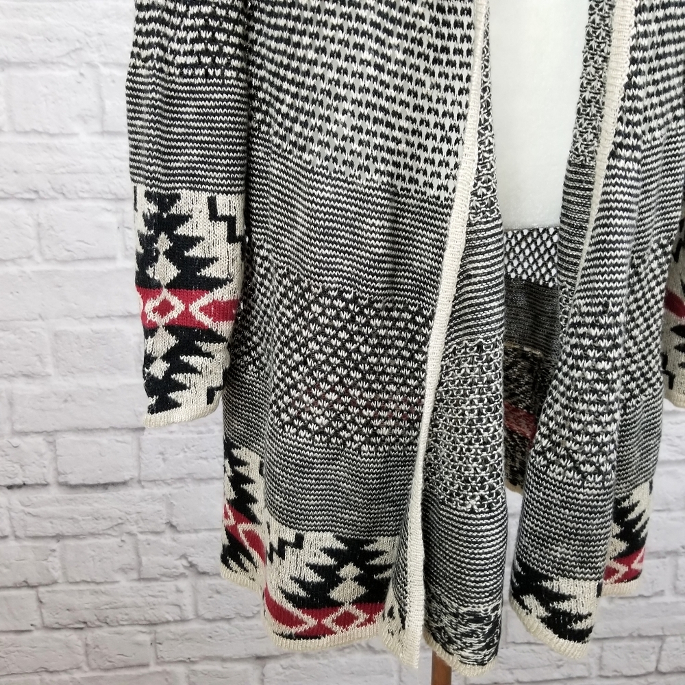 Live And Let Live black cream red hooded cardigan - Picture 5 of 8